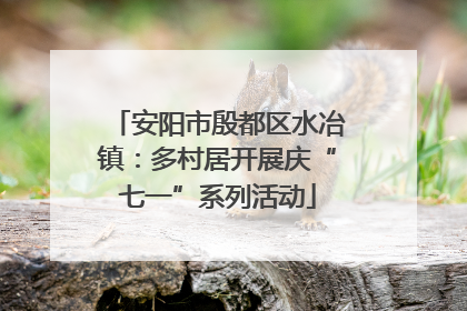 安阳市殷都区水冶镇：多村居开展庆“七一”系列活动
