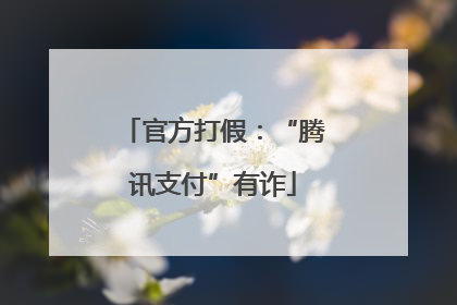 官方打假：“腾讯支付”有诈