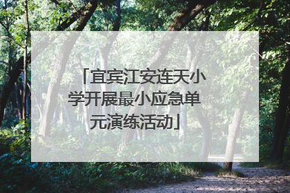 宜宾江安连天小学开展最小应急单元演练活动