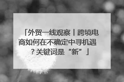 外贸一线观察丨跨境电商如何在不确定中寻机遇？关键词是“新”