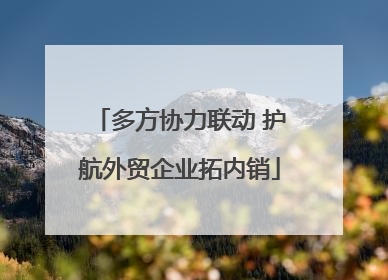 多方协力联动 护航外贸企业拓内销