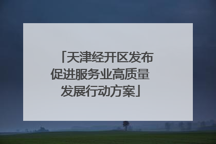天津经开区发布促进服务业高质量发展行动方案