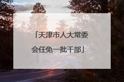 天津市人大常委会任免一批干部