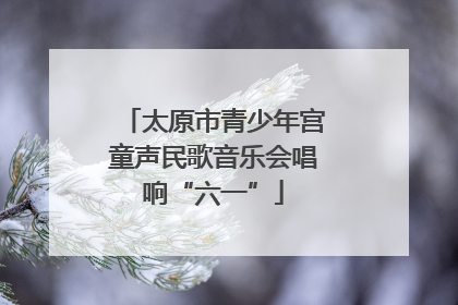 太原市青少年宫童声民歌音乐会唱响“六一”
