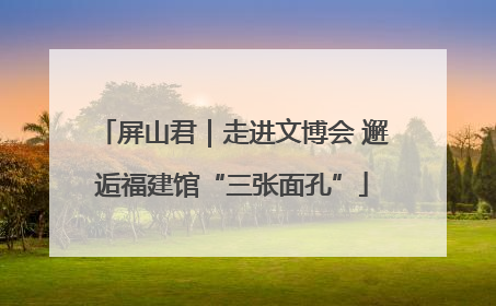 屏山君｜走进文博会 邂逅福建馆“三张面孔”