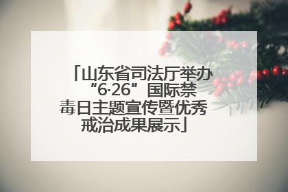 山东省司法厅举办“6·26”国际禁毒日主题宣传暨优秀戒治成果展示