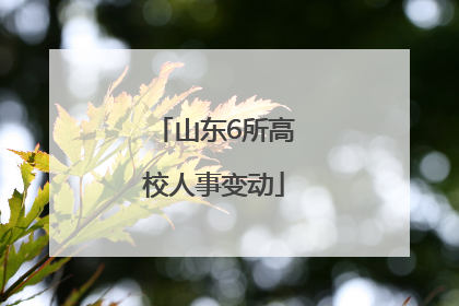 山东6所高校人事变动