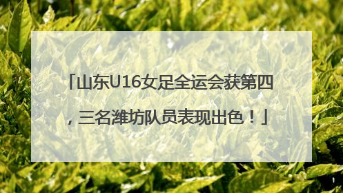 山东U16女足全运会获第四，三名潍坊队员表现出色！