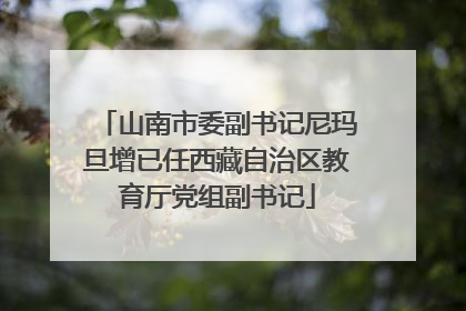 山南市委副书记尼玛旦增已任西藏自治区教育厅党组副书记