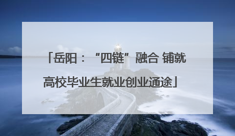 岳阳：“四链”融合 铺就高校毕业生就业创业通途