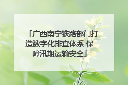 广西南宁铁路部门打造数字化排查体系 保障汛期运输安全