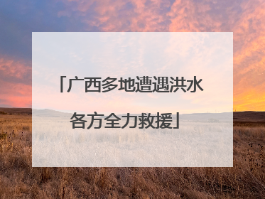 广西多地遭遇洪水 各方全力救援