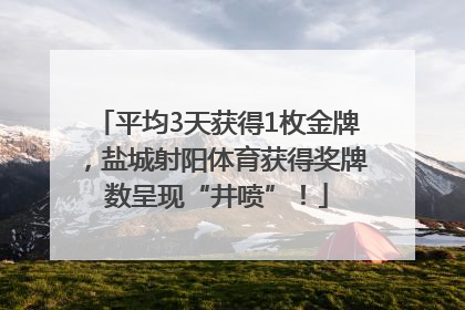 平均3天获得1枚金牌，盐城射阳体育获得奖牌数呈现“井喷”！