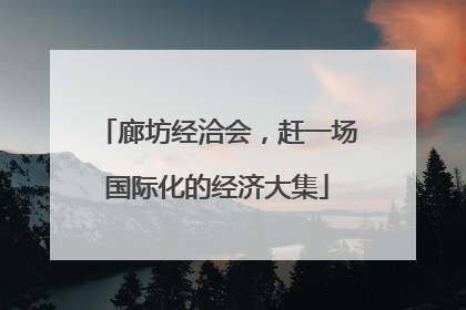 廊坊经洽会，赶一场国际化的经济大集