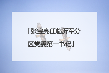 张宝亮任临沂军分区党委第一书记