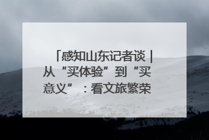 感知山东记者谈｜从“买体验”到“买意义”：看文旅繁荣背后的幸福新定义
