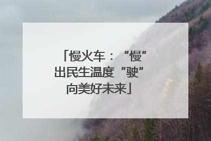 慢火车：“慢”出民生温度“驶”向美好未来