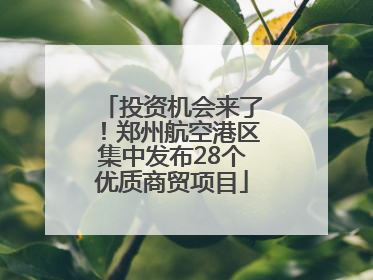 投资机会来了！郑州航空港区集中发布28个优质商贸项目