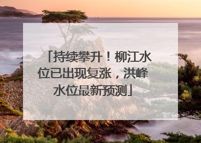 持续攀升！柳江水位已出现复涨，洪峰水位最新预测