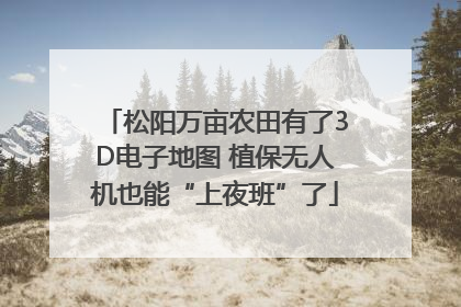 松阳万亩农田有了3D电子地图 植保无人机也能“上夜班”了