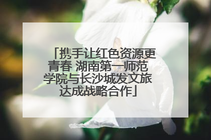 携手让红色资源更青春 湖南第一师范学院与长沙城发文旅达成战略合作