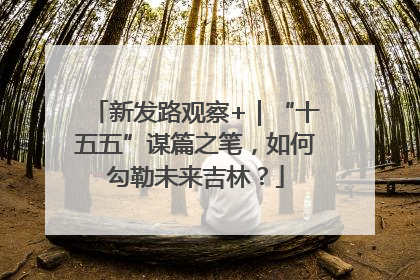 新发路观察+｜“十五五”谋篇之笔，如何勾勒未来吉林？
