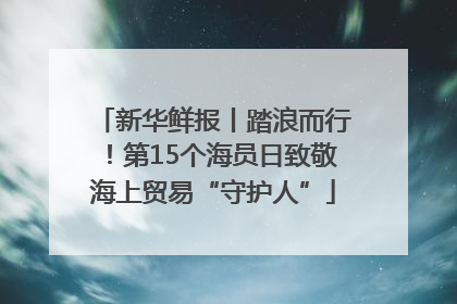 新华鲜报丨踏浪而行！第15个海员日致敬海上贸易“守护人”