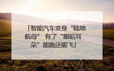 智能汽车变身“陆地航母” 有了“眼睛耳朵”能跑还能飞