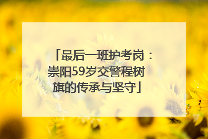 最后一班护考岗：崇阳59岁交警程树旗的传承与坚守
