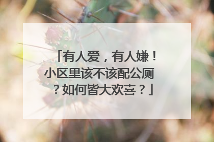 有人爱，有人嫌！小区里该不该配公厕？如何皆大欢喜？