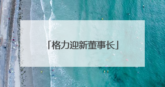 格力迎新董事长