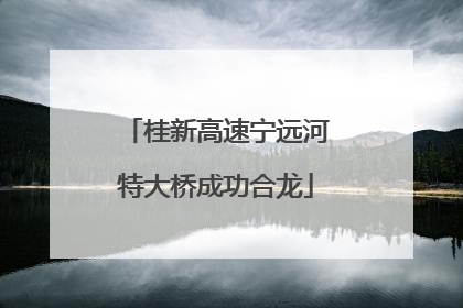 桂新高速宁远河特大桥成功合龙