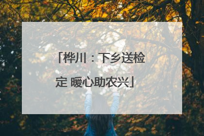 桦川：下乡送检定 暖心助农兴