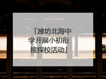 潍坊北海中学开展小初衔接探校活动