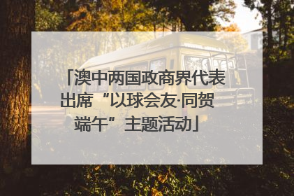 澳中两国政商界代表出席“以球会友·同贺端午”主题活动