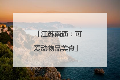江苏南通：可爱动物品美食