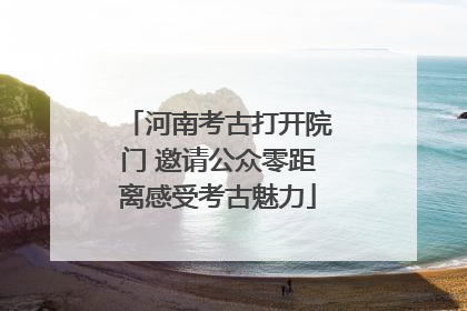 河南考古打开院门 邀请公众零距离感受考古魅力