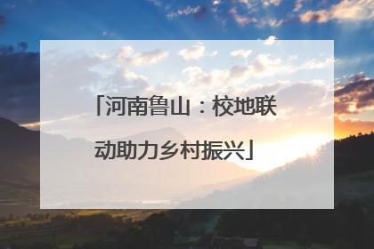河南鲁山：校地联动助力乡村振兴