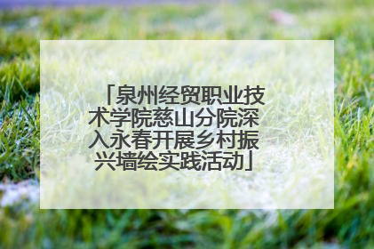 泉州经贸职业技术学院慈山分院深入永春开展乡村振兴墙绘实践活动