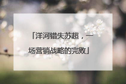 洋河错失苏超，一场营销战略的完败