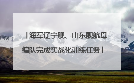 海军辽宁舰、山东舰航母编队完成实战化训练任务