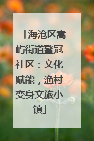 海沧区嵩屿街道鳌冠社区：文化赋能，渔村变身文旅小镇