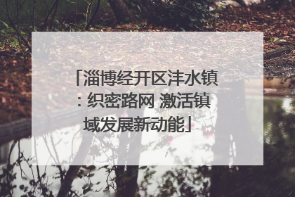 淄博经开区沣水镇：织密路网 激活镇域发展新动能