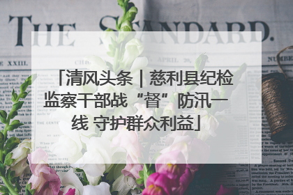 清风头条｜慈利县纪检监察干部战“督”防汛一线 守护群众利益