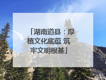 湖南道县：厚植文化底蕴 筑牢文明根基