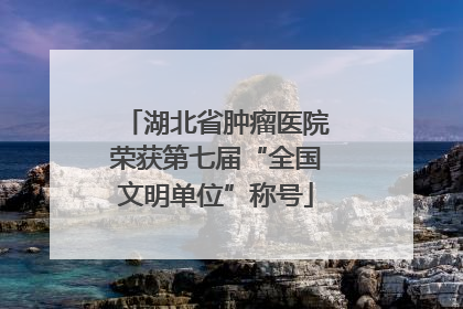 湖北省肿瘤医院荣获第七届“全国文明单位”称号