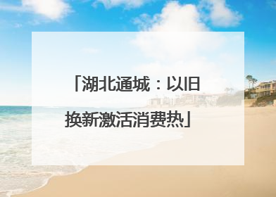 湖北通城：以旧换新激活消费热