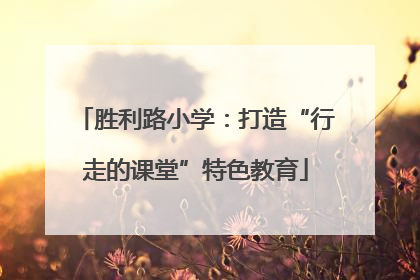 胜利路小学：打造“行走的课堂”特色教育