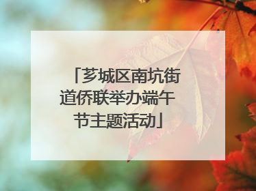 芗城区南坑街道侨联举办端午节主题活动