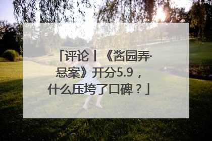 评论丨《酱园弄·悬案》开分5.9，什么压垮了口碑？